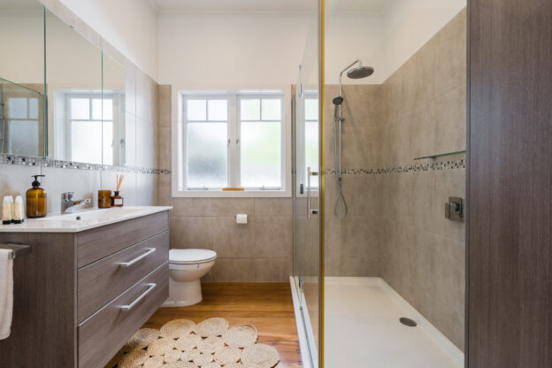 Designed bathroom in modern home